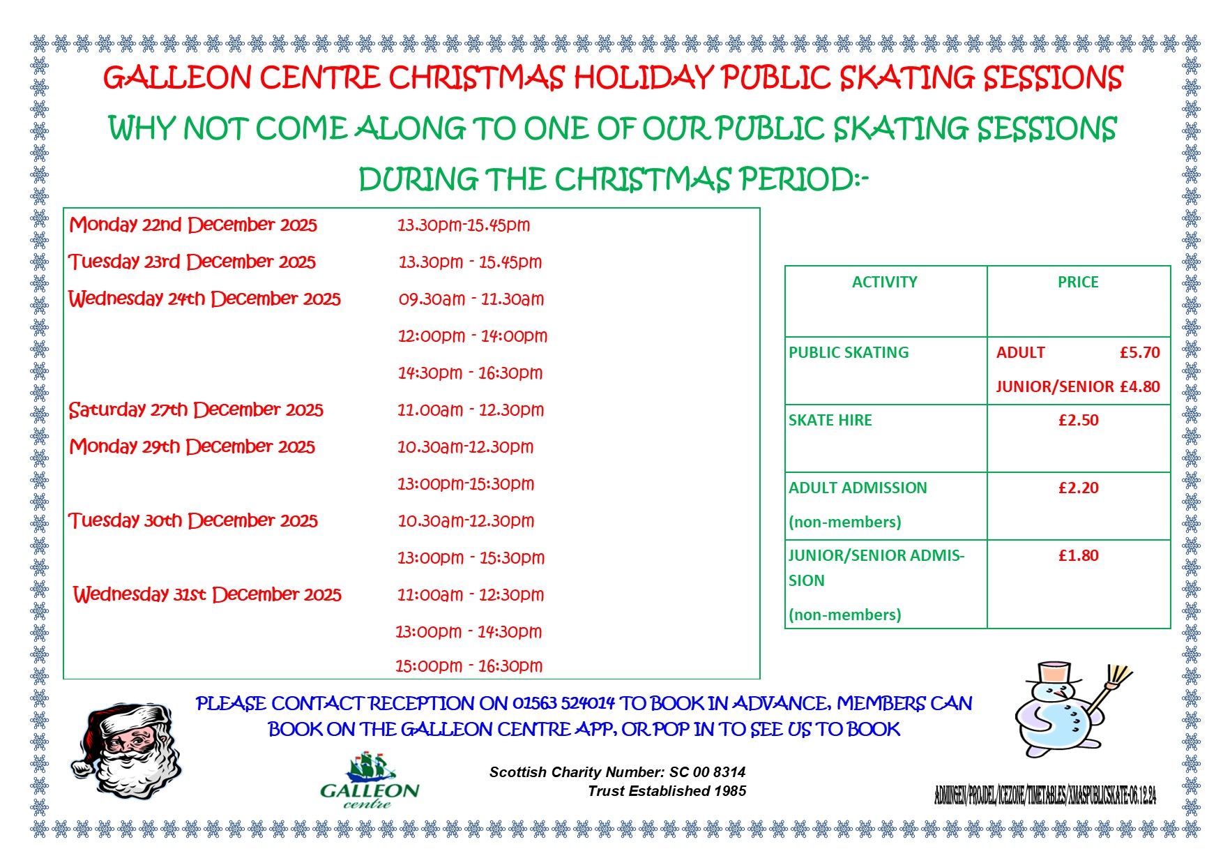 XMAS PUBLIC SKATING 2025