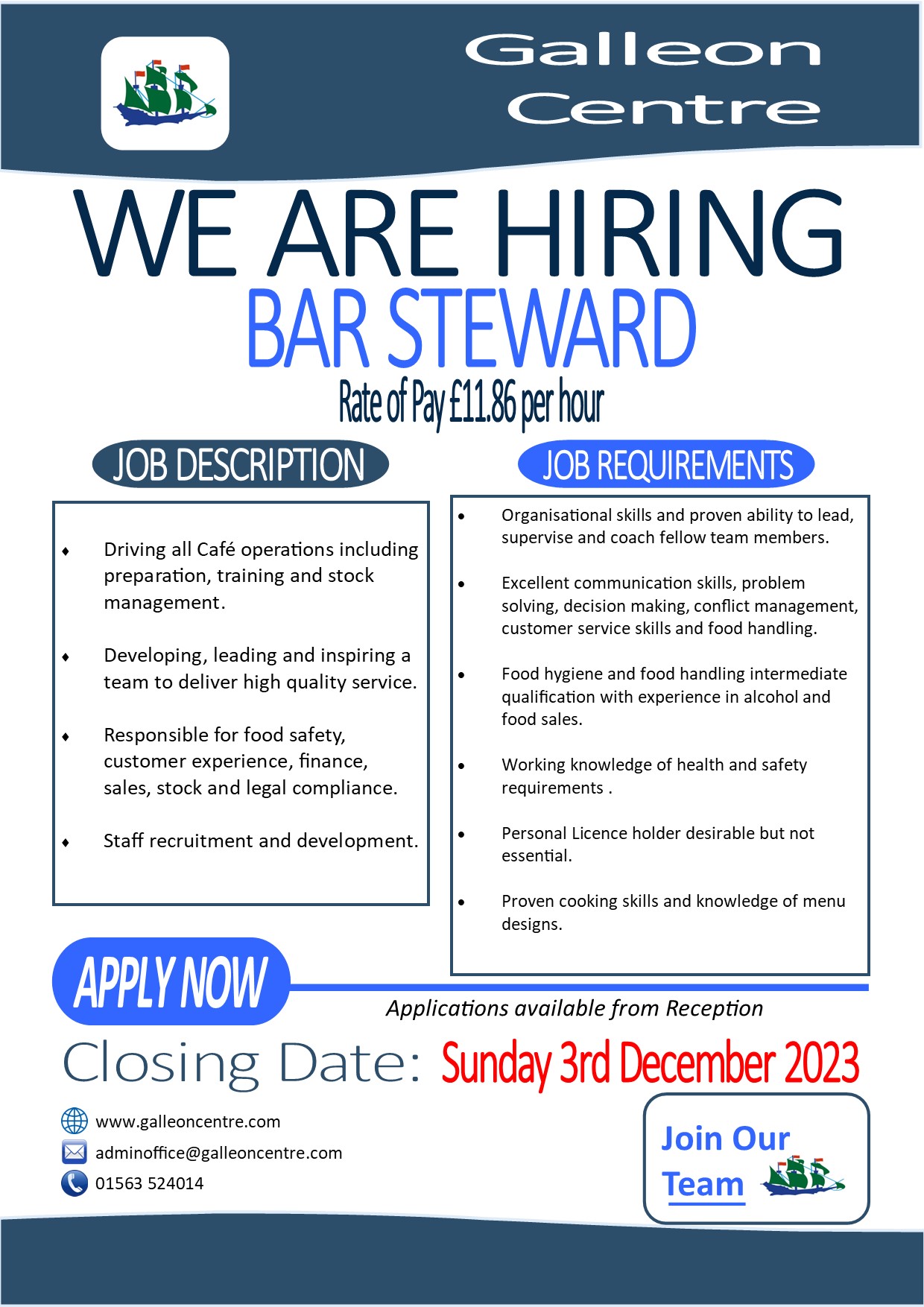 BAR STEWARD